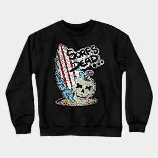 Surf’s Dead Skull Design By Funky Chik’n Crewneck Sweatshirt